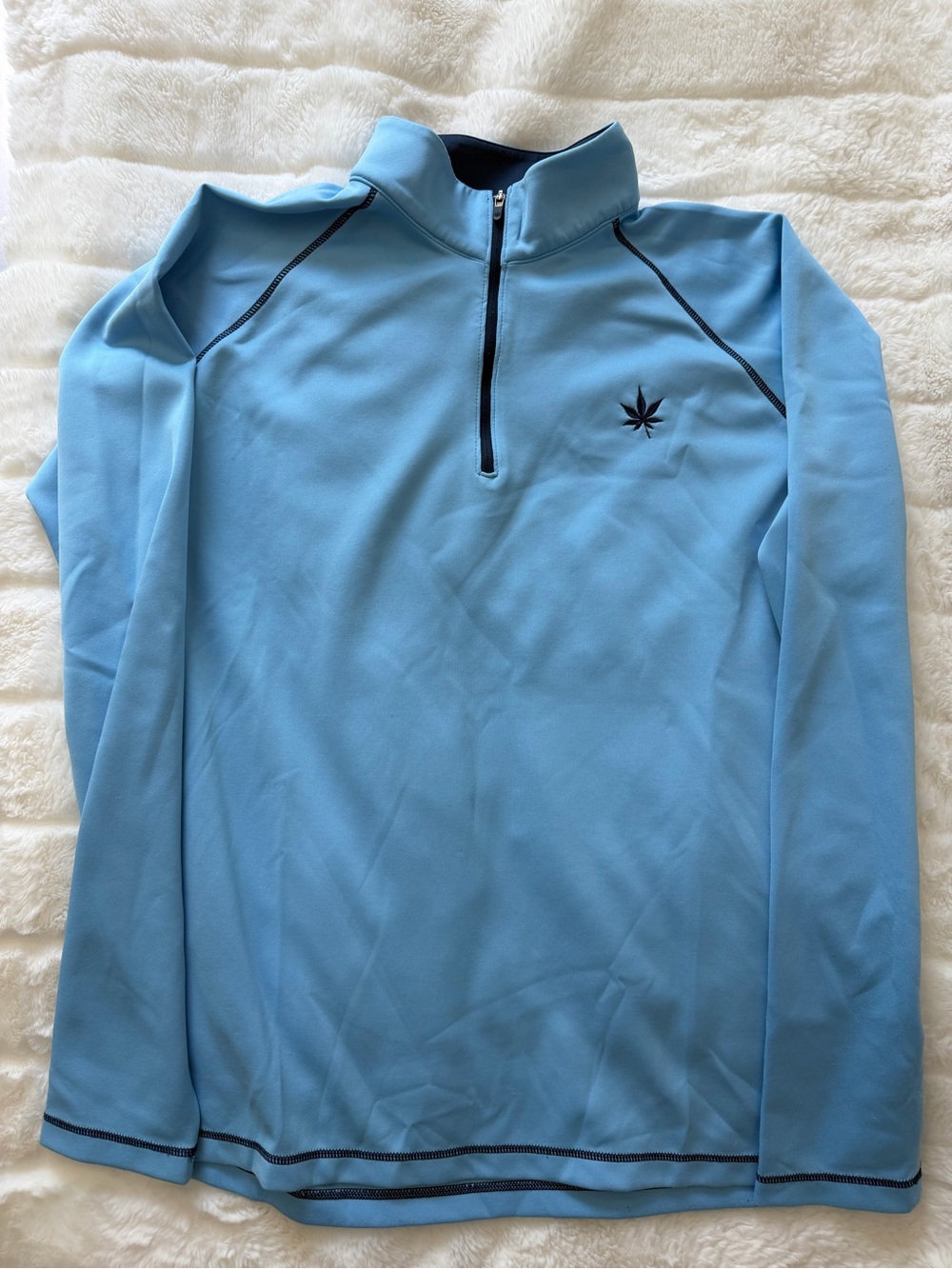 Boast Men's Light Blue Quarter-Zip Shirt Jacket